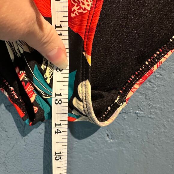 Cottage Floral Bikini Bottom High Waist Strappy Polka Dot Sides Large Time & Tru - Picture 4 of 7